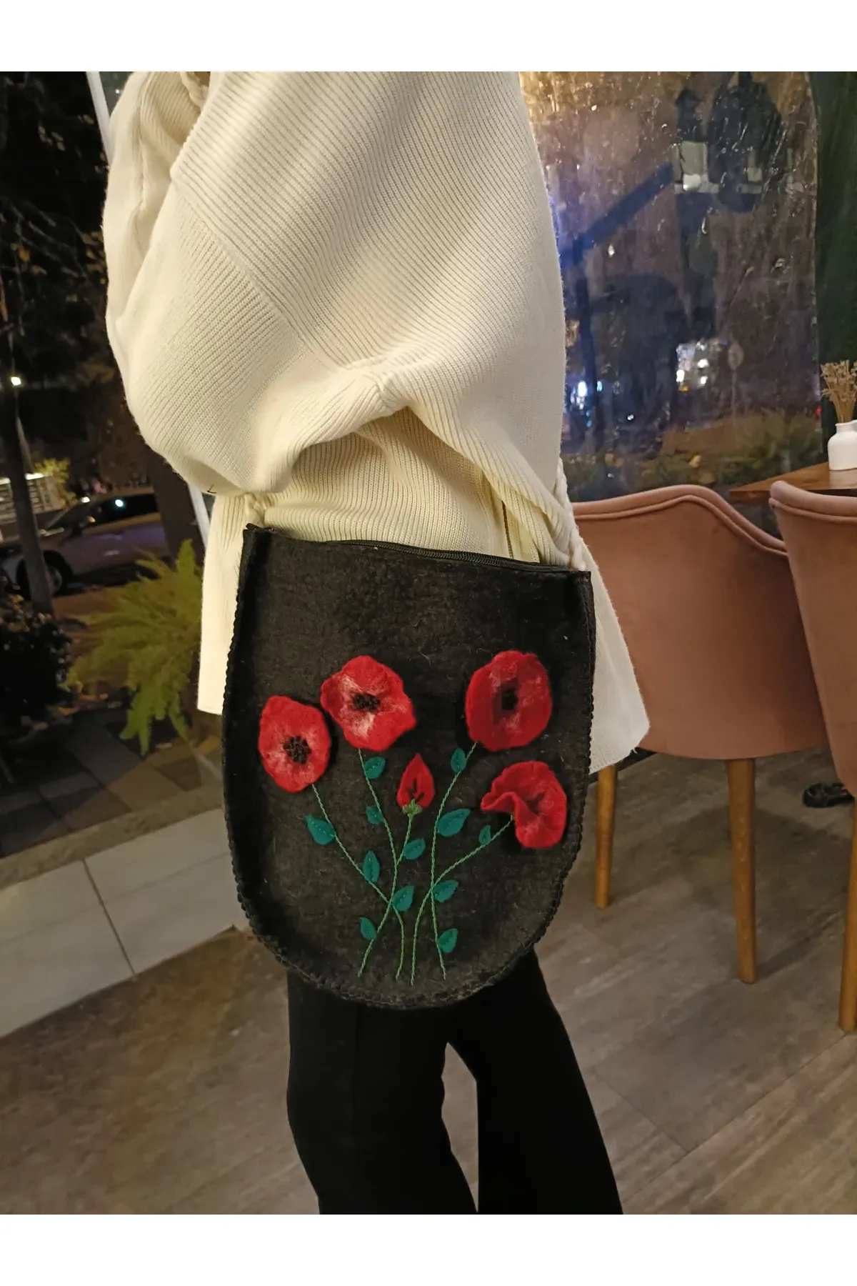 Keçe Gelincik Kadın Kol Çantası