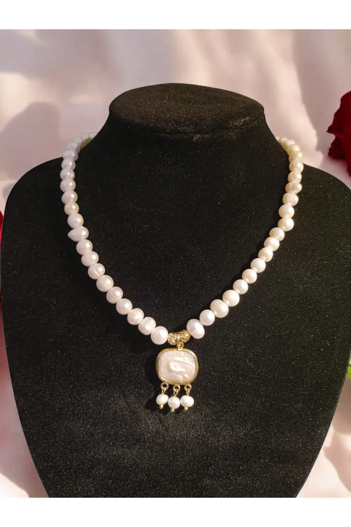 İNCİ KOLYE (ÇİFT TARAFLI)