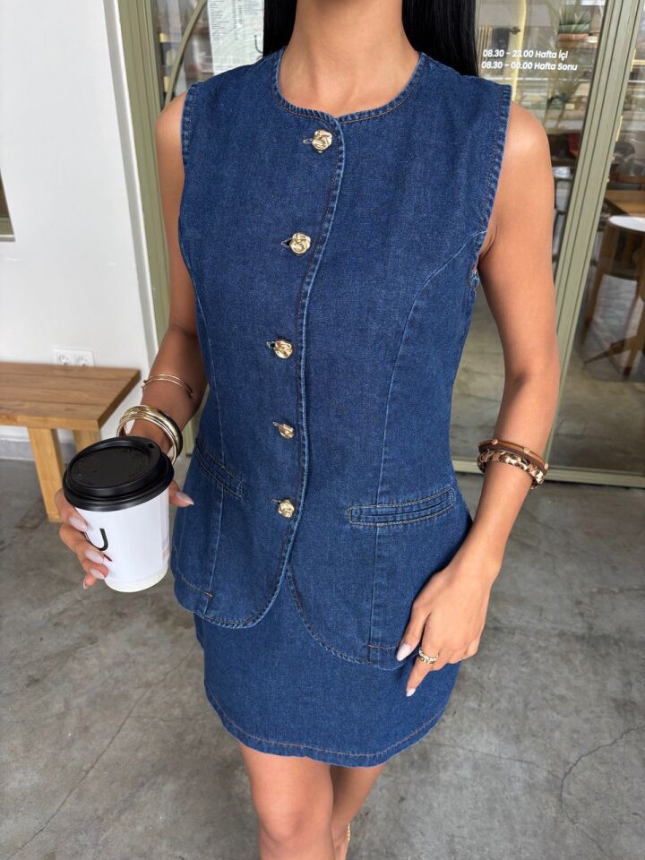 Denim İkili Takım